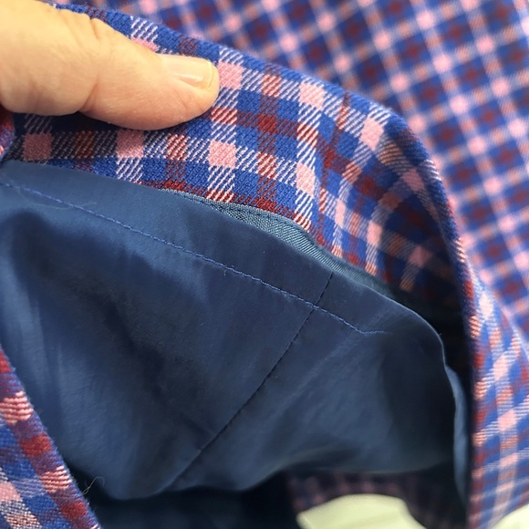 EUC like new size 12 Large J. Crew Purple Plaid Pencil Skirt with buttons. - Picture 7 of 14